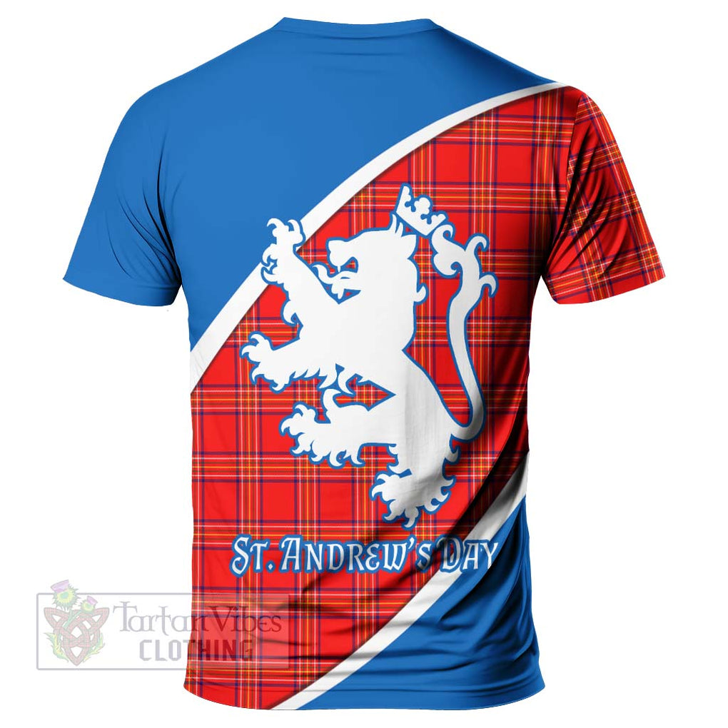 Tartan Vibes Clothing Burnett Family Crest Tartan T-Shirt Celebrate Saint Andrew's Day in Style