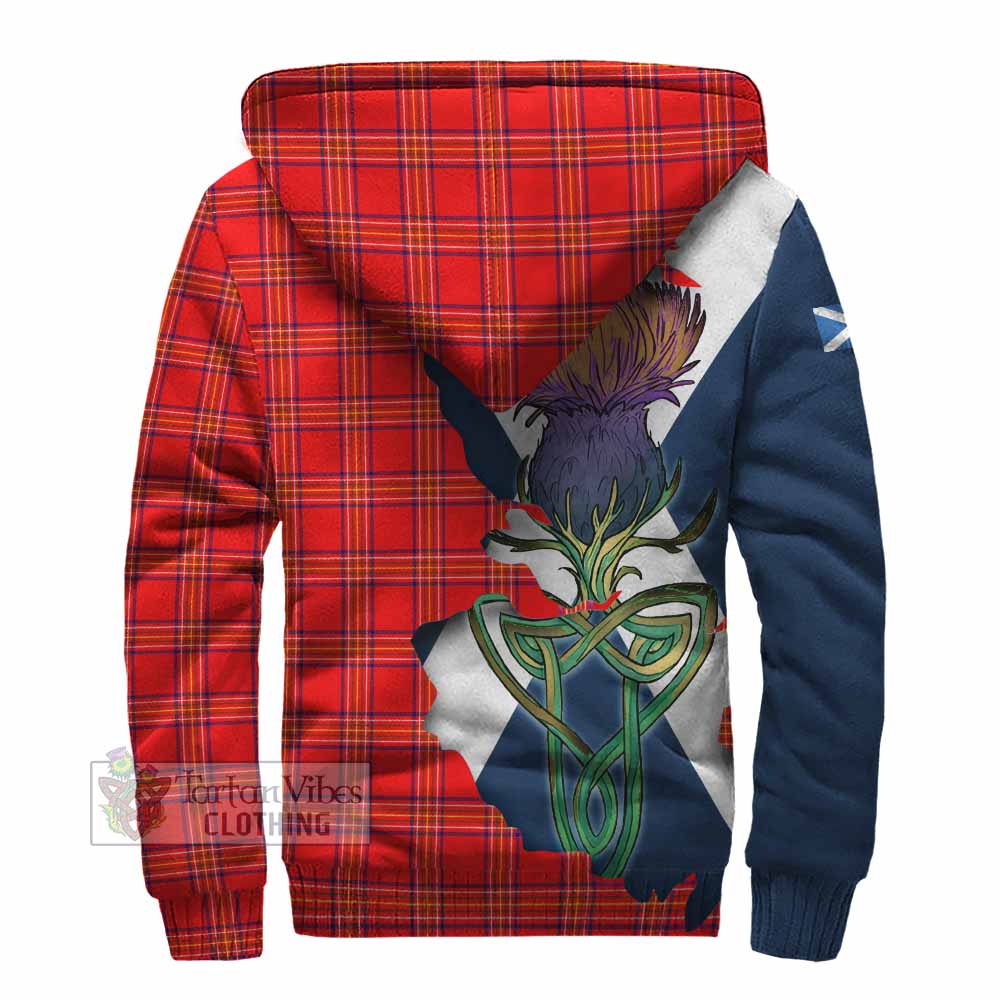 Burnett Tartan Family Crest Sherpa Hoodie Scottish Thistle Celtic Inspired - Tartan Vibes Clothing