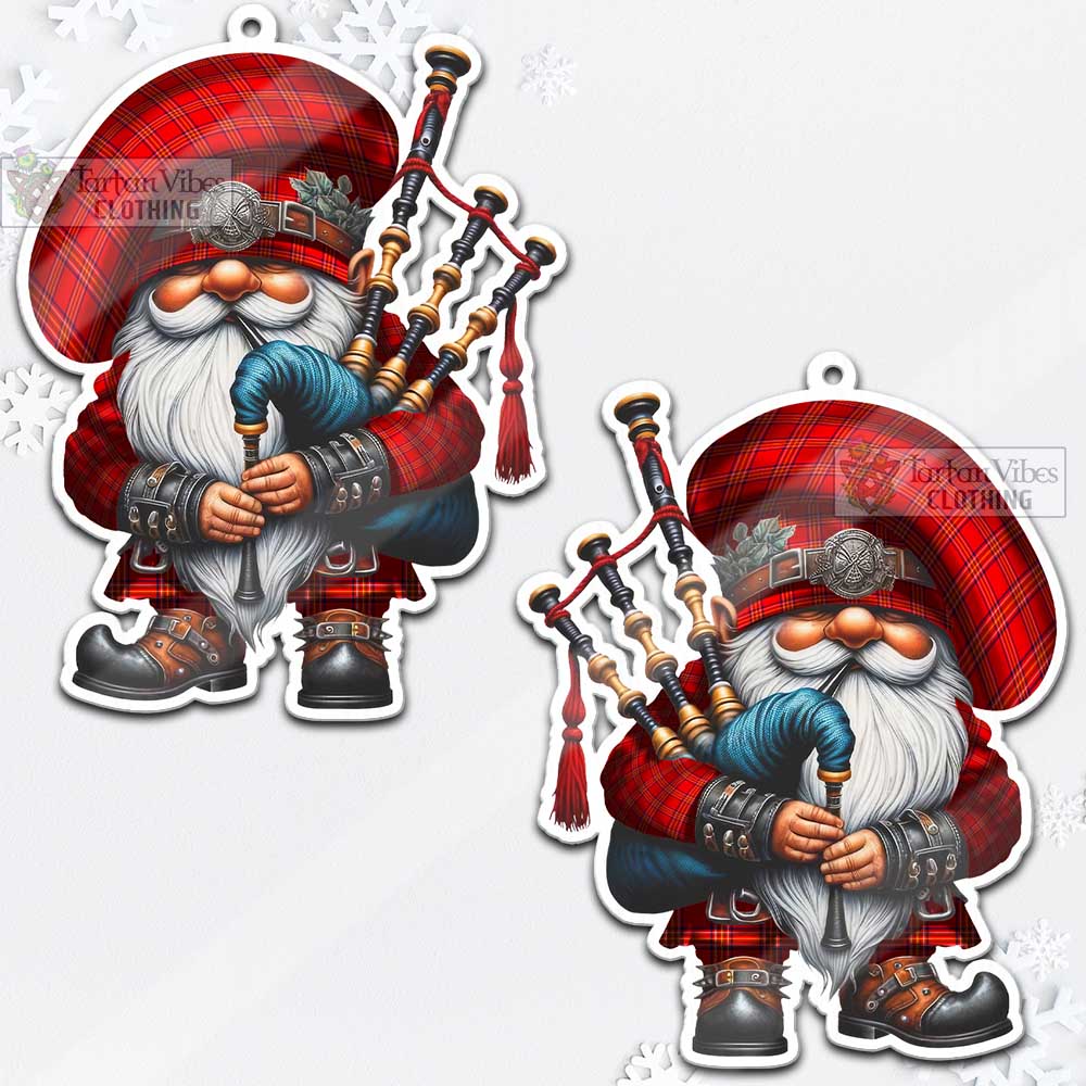 Tartan Vibes Clothing Burnett Tartan Badpiper Gnome Christmas Ornament