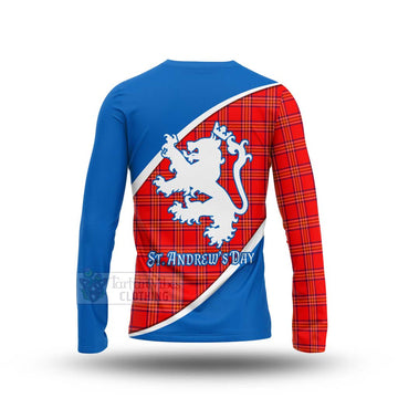 Burnett Family Crest Tartan Long Sleeve T-Shirt Celebrate Saint Andrew's Day in Style