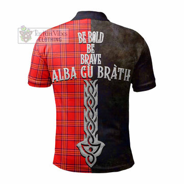 Burnett Tartan Family Crest Polo Shirt Alba Gu Brath Be Brave Lion Ancient Style - Tartan Vibes Clothing