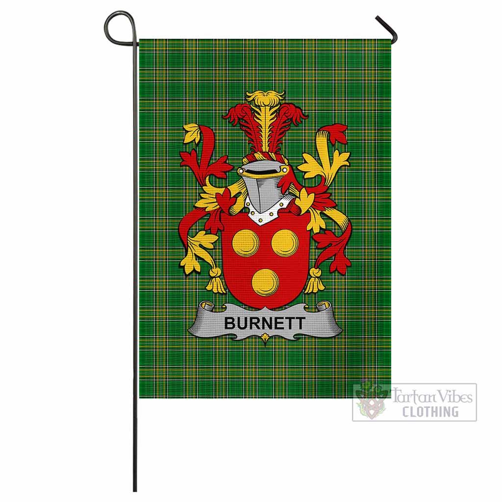 Tartan Vibes Clothing Burnett Irish Clan Flag with Coat of Arms