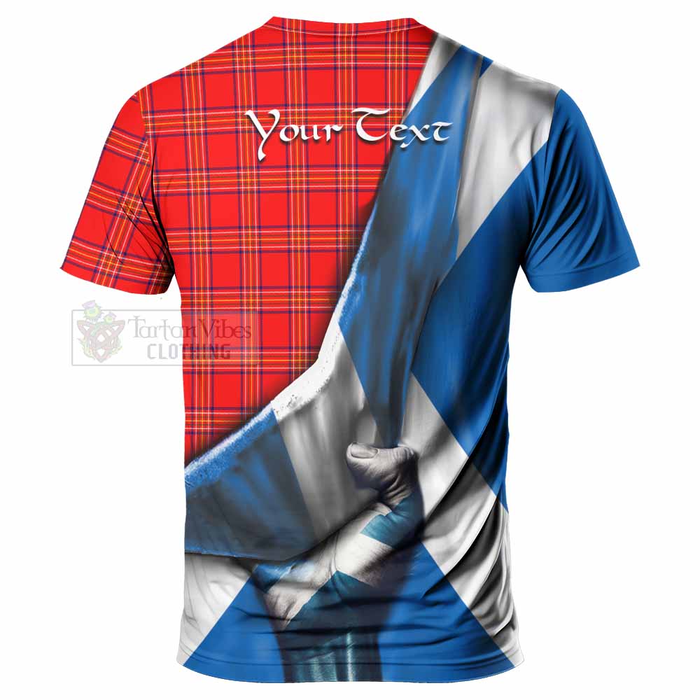 Tartan Vibes Clothing Burnett Tartan T-Shirt with Family Crest Scotland Patriotic Style