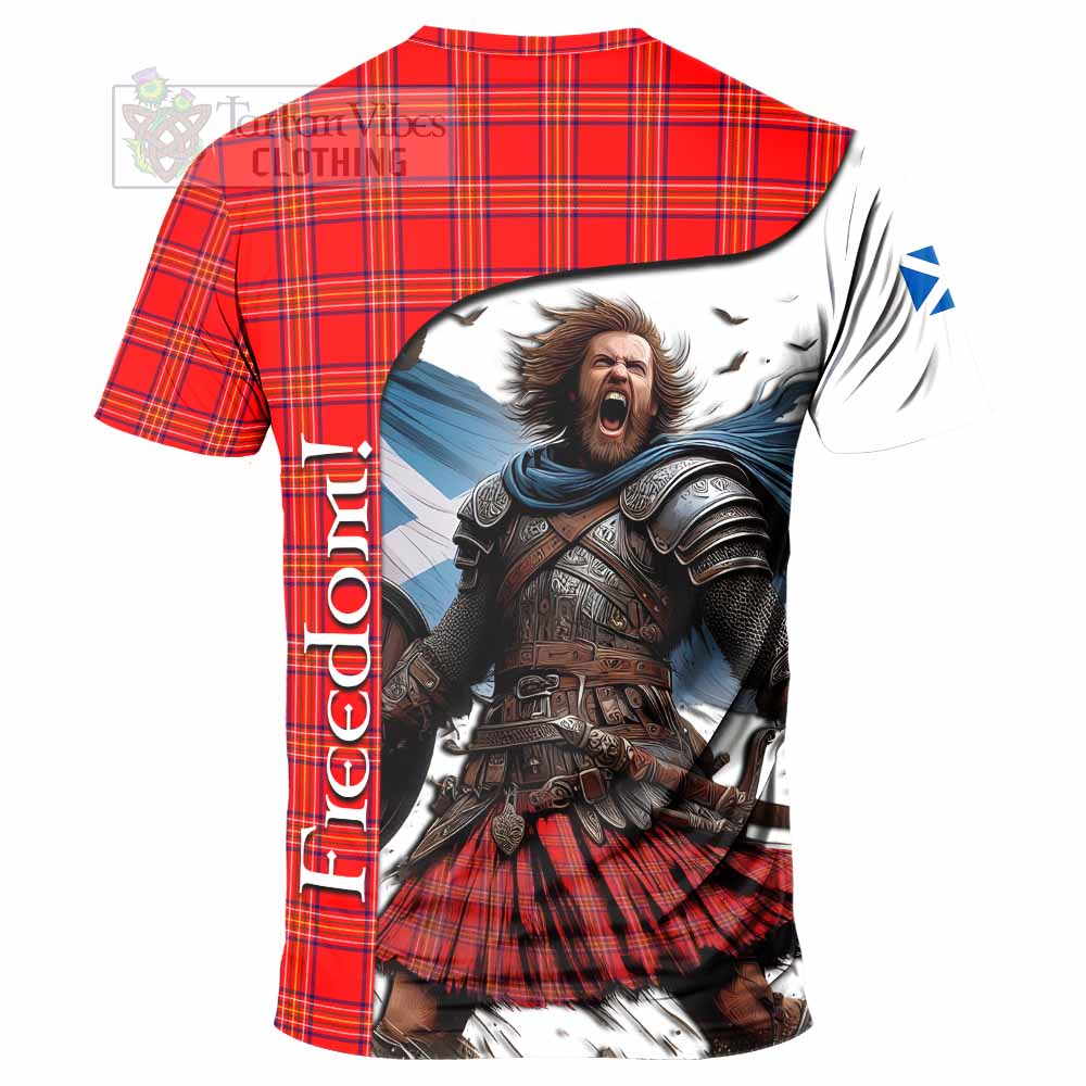 Burnett Crest Tartan T-Shirt Inspired by the Freedom of Scottish Warrior