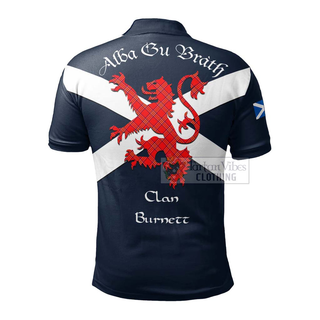 Tartan Vibes Clothing Burnett Tartan Lion Rampant Polo Shirt – Proudly Display Your Heritage with Alba Gu Brath and Clan Name