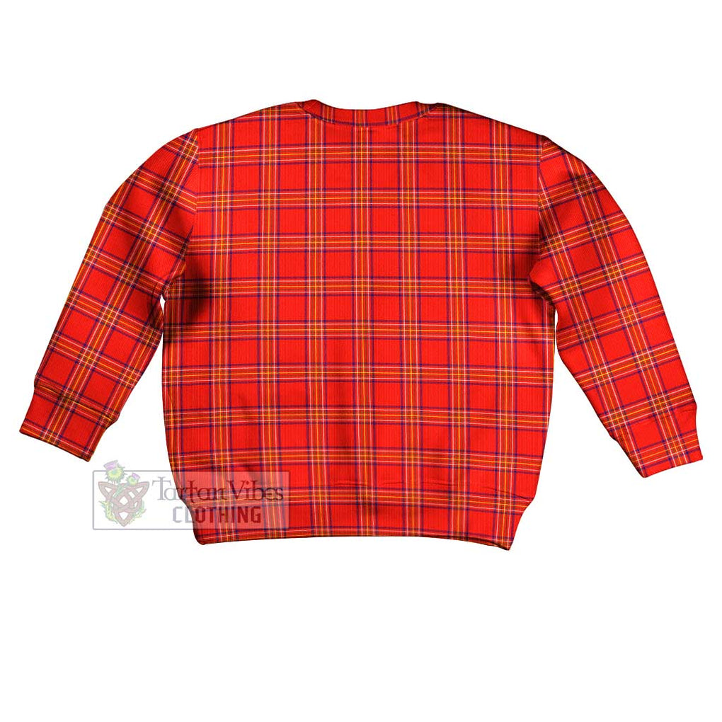 Tartan Vibes Clothing Burnett Tartan Kid Ugly Sweater with Family Crest