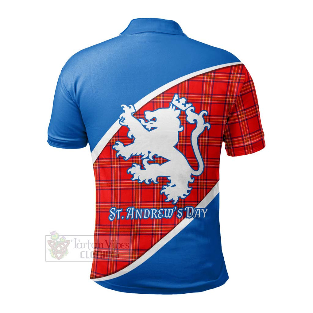 Tartan Vibes Clothing Burnett Family Crest Tartan Polo Shirt Celebrate Saint Andrew's Day in Style