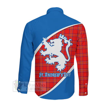 Burnett Family Crest Tartan Long Sleeve Button Shirt Celebrate Saint Andrew's Day in Style