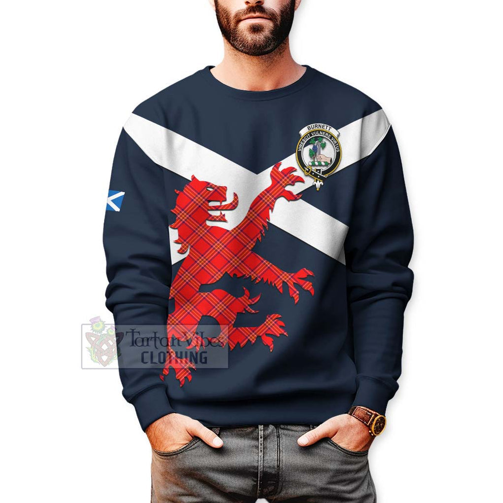 Tartan Vibes Clothing Burnett Tartan Lion Rampant Sweatshirt – Proudly Display Your Heritage with Alba Gu Brath and Clan Name