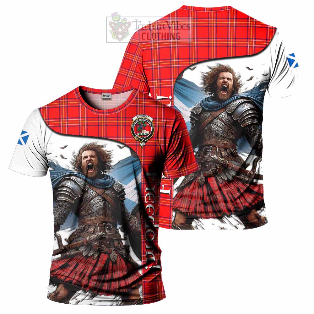 Burnett Crest Tartan T-Shirt Inspired by the Freedom of Scottish Warrior