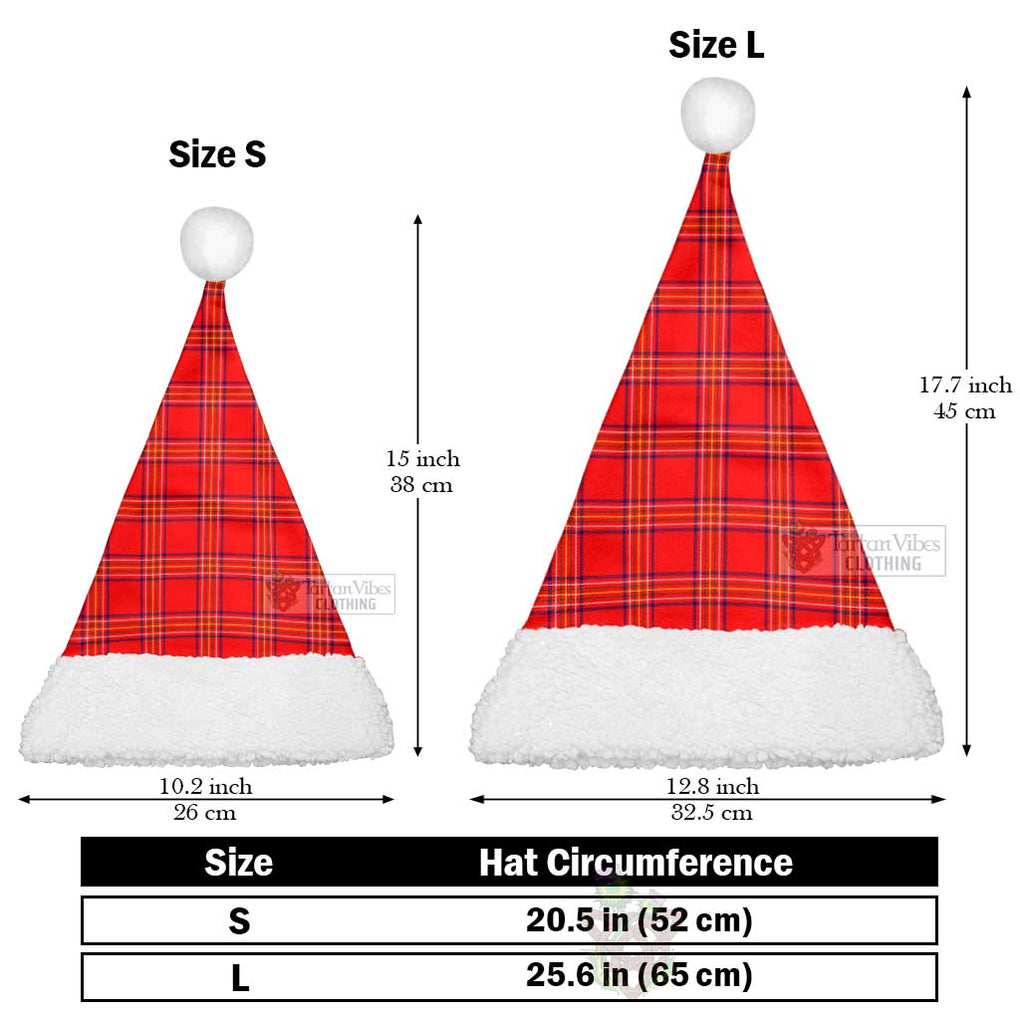 Tartan Vibes Clothing Burnett Tartan Christmas Santa Hats