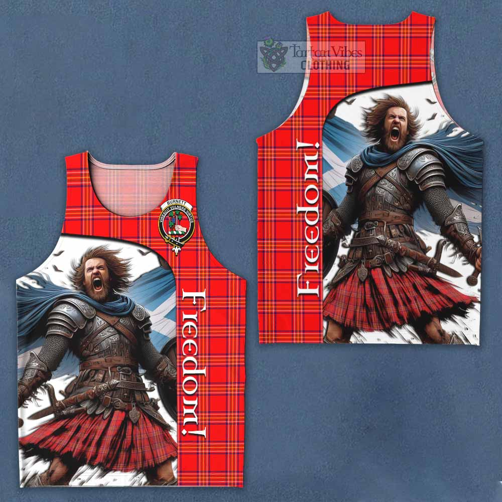 Tartan Vibes Clothing Burnett Crest Tartan Men's Tank Top Inspired by the Freedom of Scottish Warrior