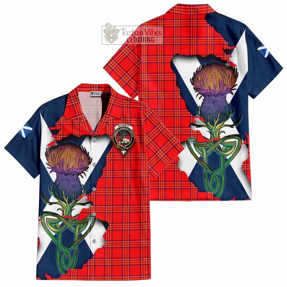 Burnett Tartan Family Crest Hawaiian Shirt Scottish Thistle Celtic Inspired - Tartan Vibes Clothing