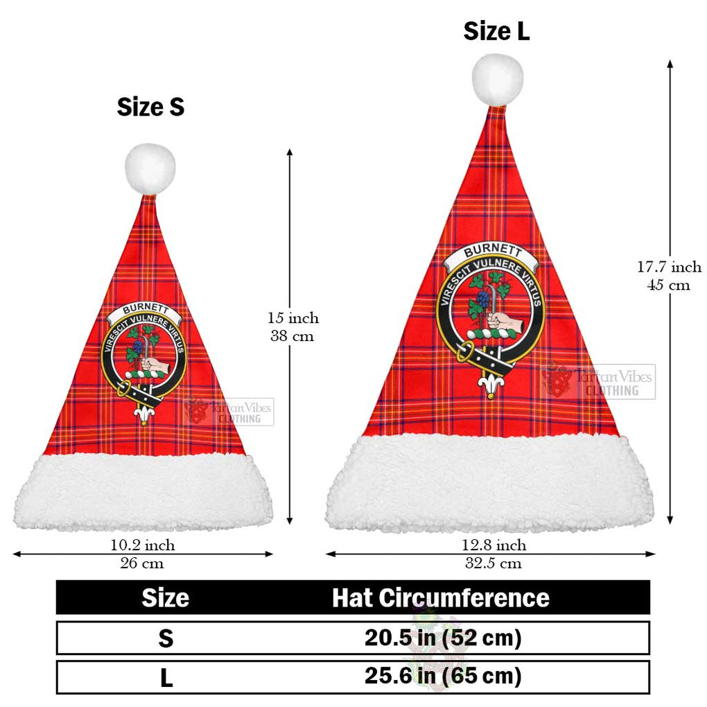 Tartan Vibes Clothing Burnett Tartan Christmas Santa Hats with Family Crest