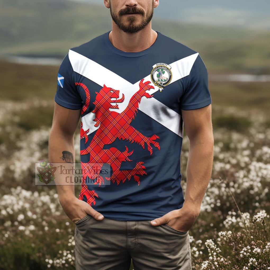 Tartan Vibes Clothing Burnett Tartan Lion Rampant T-Shirt – Proudly Display Your Heritage with Alba Gu Brath and Clan Name