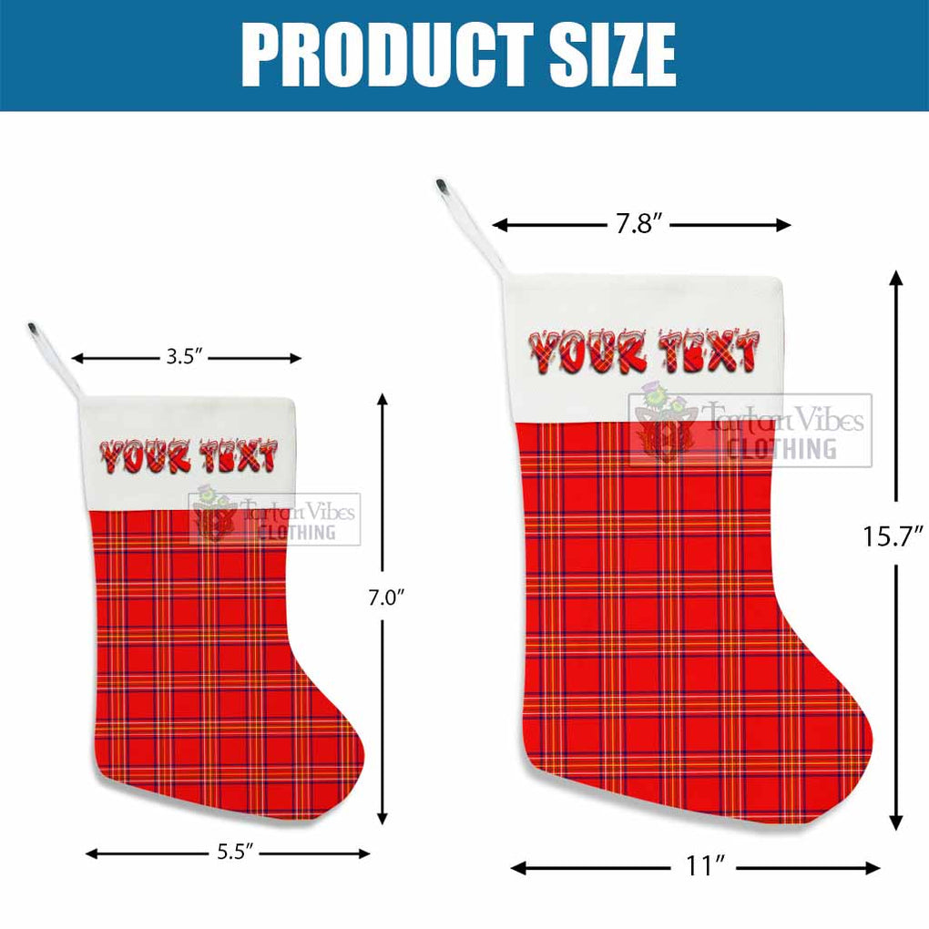 Tartan Vibes Clothing Burnett Tartan Christmas Stocking with Personalized Text