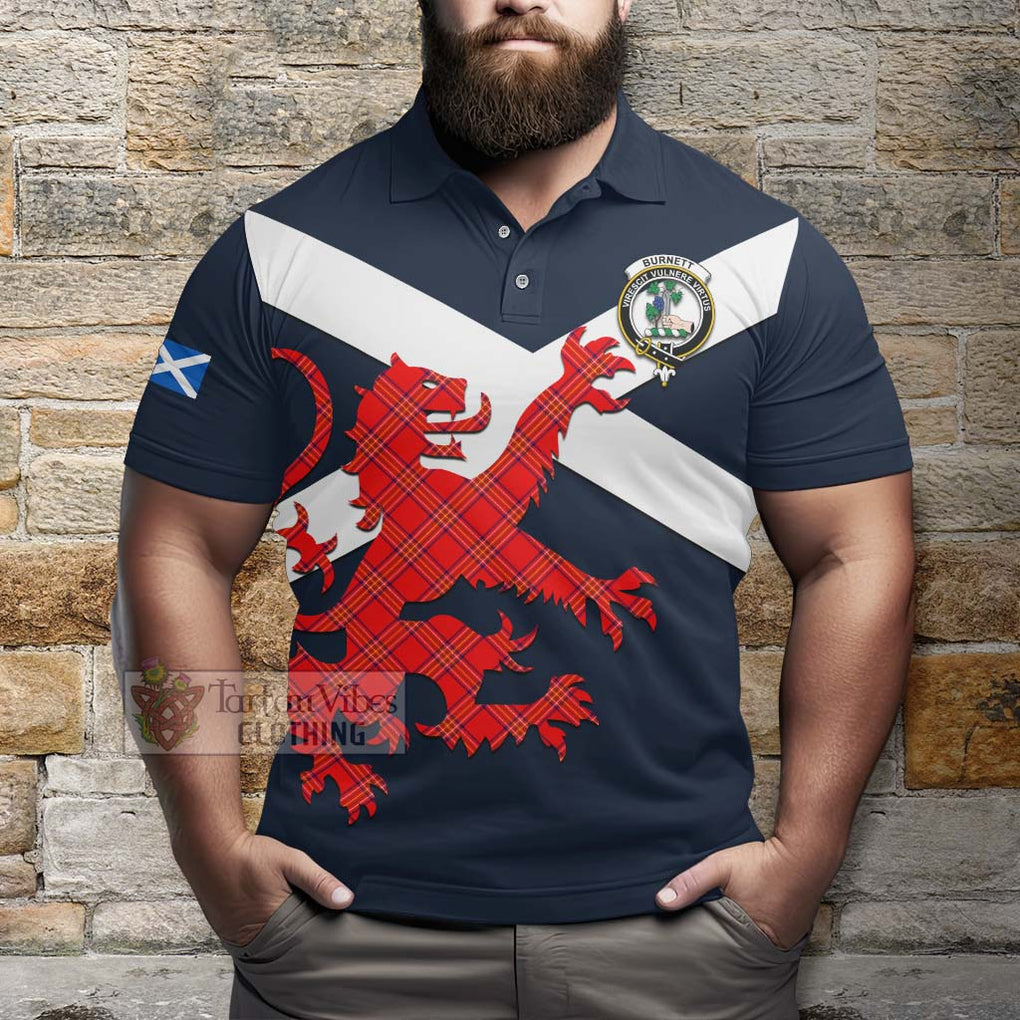 Tartan Vibes Clothing Burnett Tartan Lion Rampant Polo Shirt – Proudly Display Your Heritage with Alba Gu Brath and Clan Name