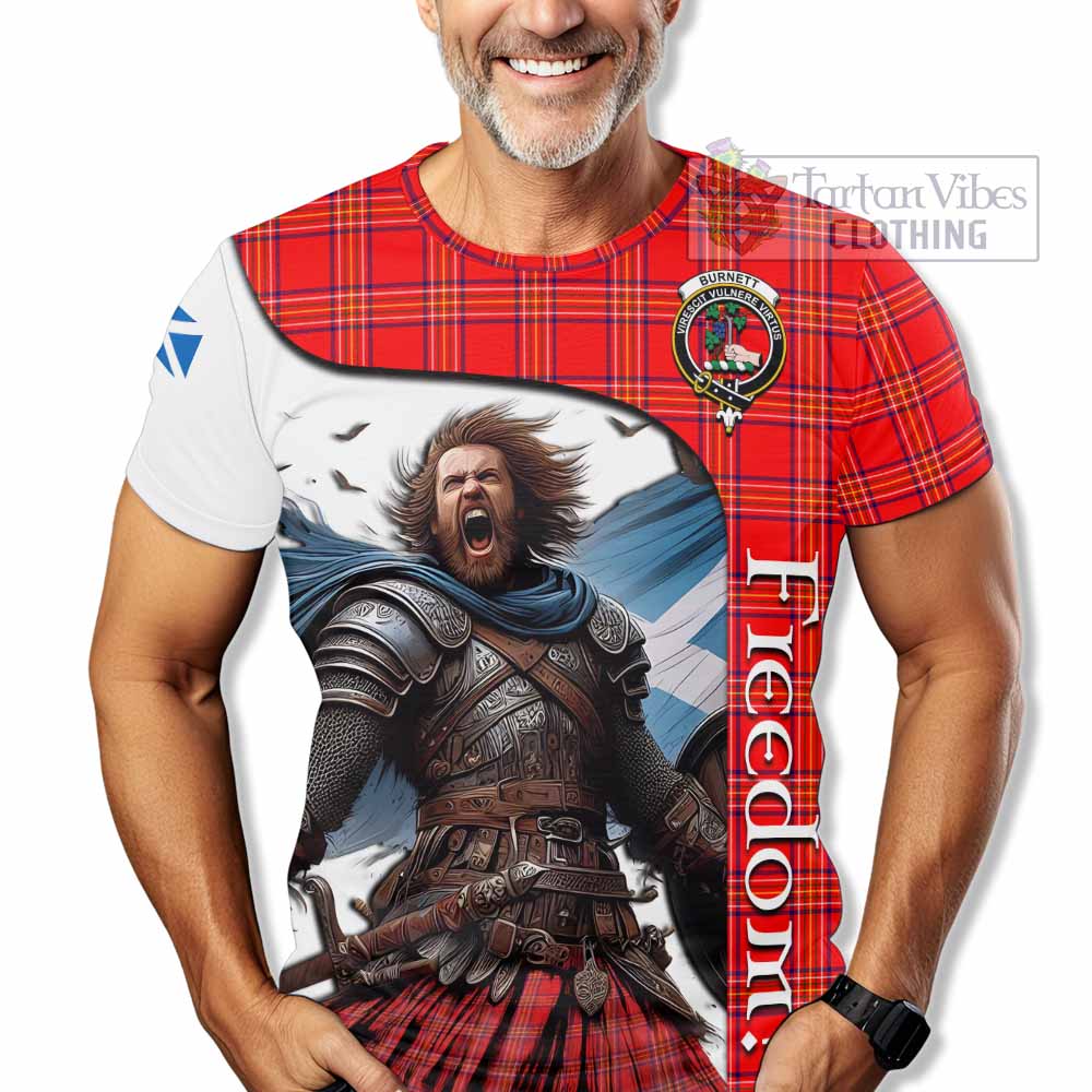 Burnett Crest Tartan T-Shirt Inspired by the Freedom of Scottish Warrior