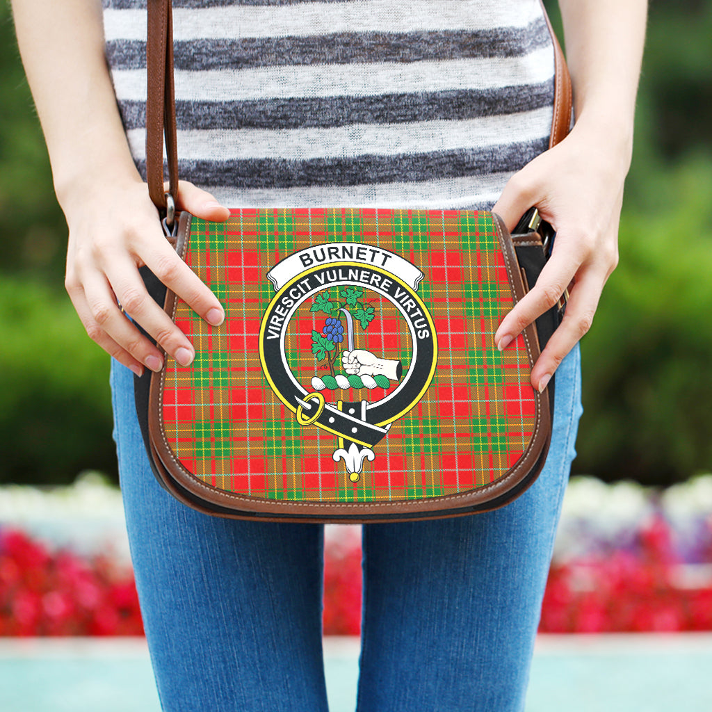 Burnett Tartan Saddle Bag with Family Crest One Size - Tartan Vibes Clothing