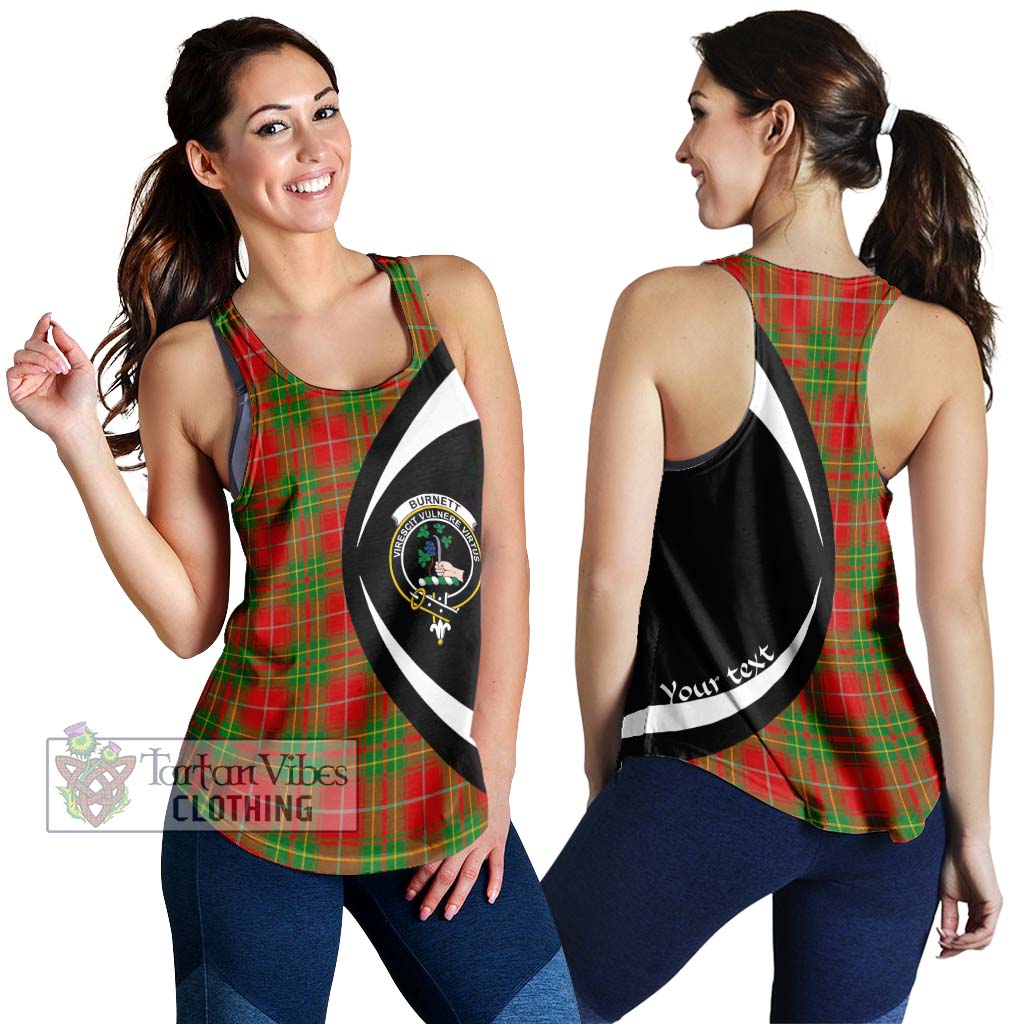 Tartan Vibes Clothing Burnett Ancient Tartan Women's Racerback Tanks with Family Crest Circle Style