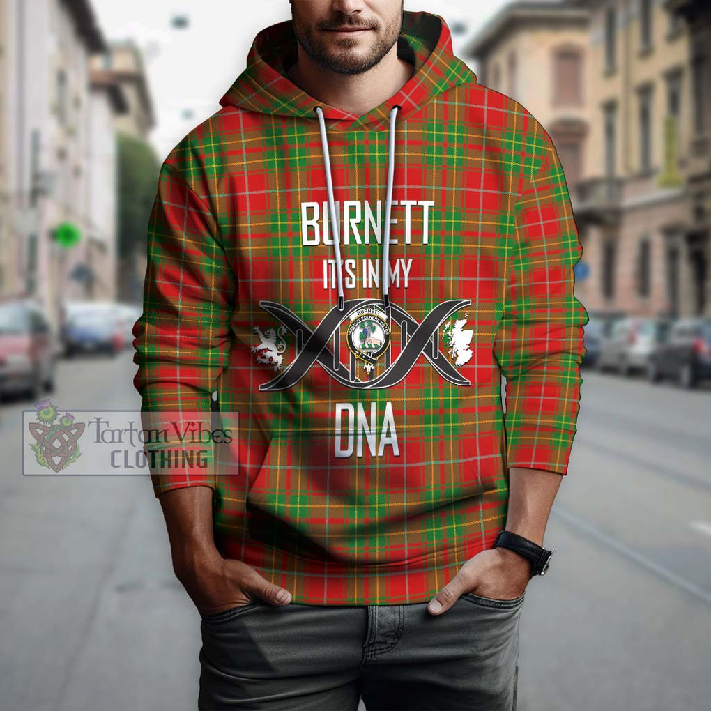 Burnett Tartan Hoodie with Family Crest DNA In Me Style Pullover Hoodie - Tartanvibesclothing Shop