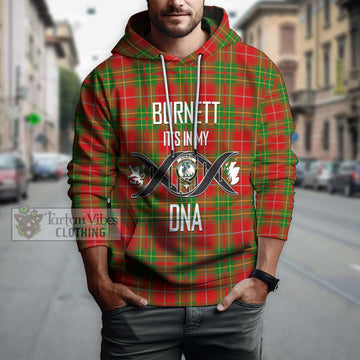 Burnett Tartan Hoodie with Family Crest DNA In Me Style