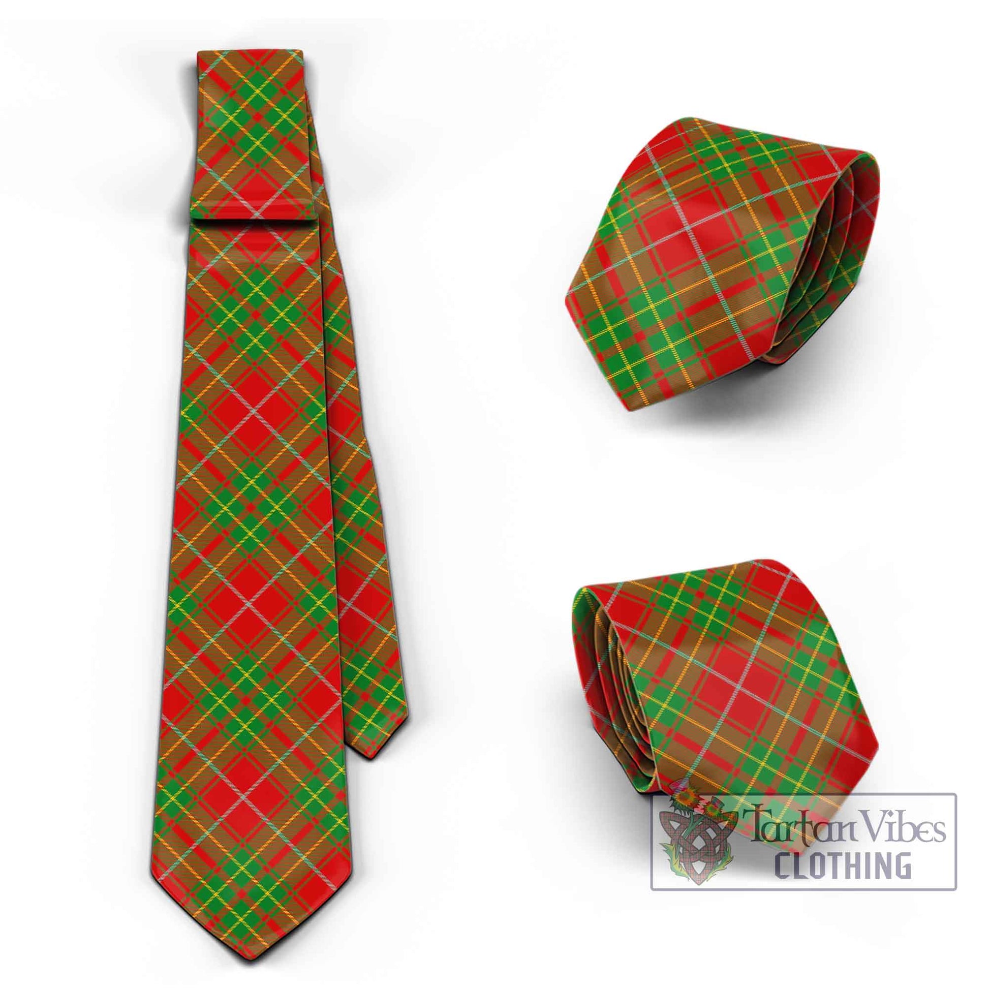 Tartan Vibes Clothing Burnett Ancient Tartan Classic Necktie Cross Style