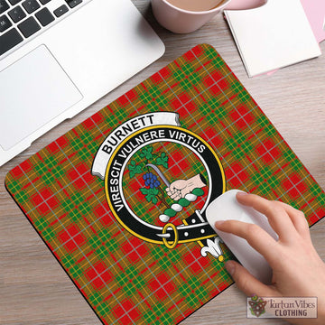 Burnett Ancient Tartan Mouse Pad with Family Crest