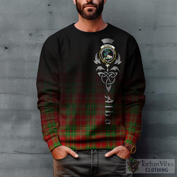 Burnett Ancient Tartan Sweatshirt Featuring Alba Gu Brath Family Crest Celtic Inspired