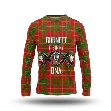 Burnett Tartan Long Sleeve T-Shirt with Family Crest DNA In Me Style