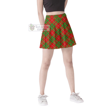Burnett Ancient Tartan Women's Plated Mini Skirt