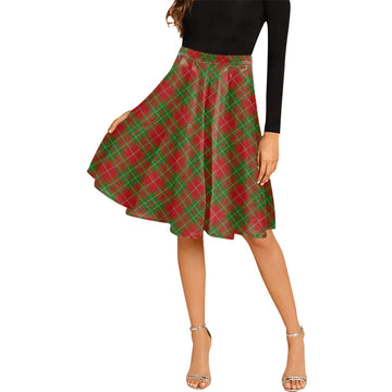 Burnett Tartan Melete Pleated Midi Skirt