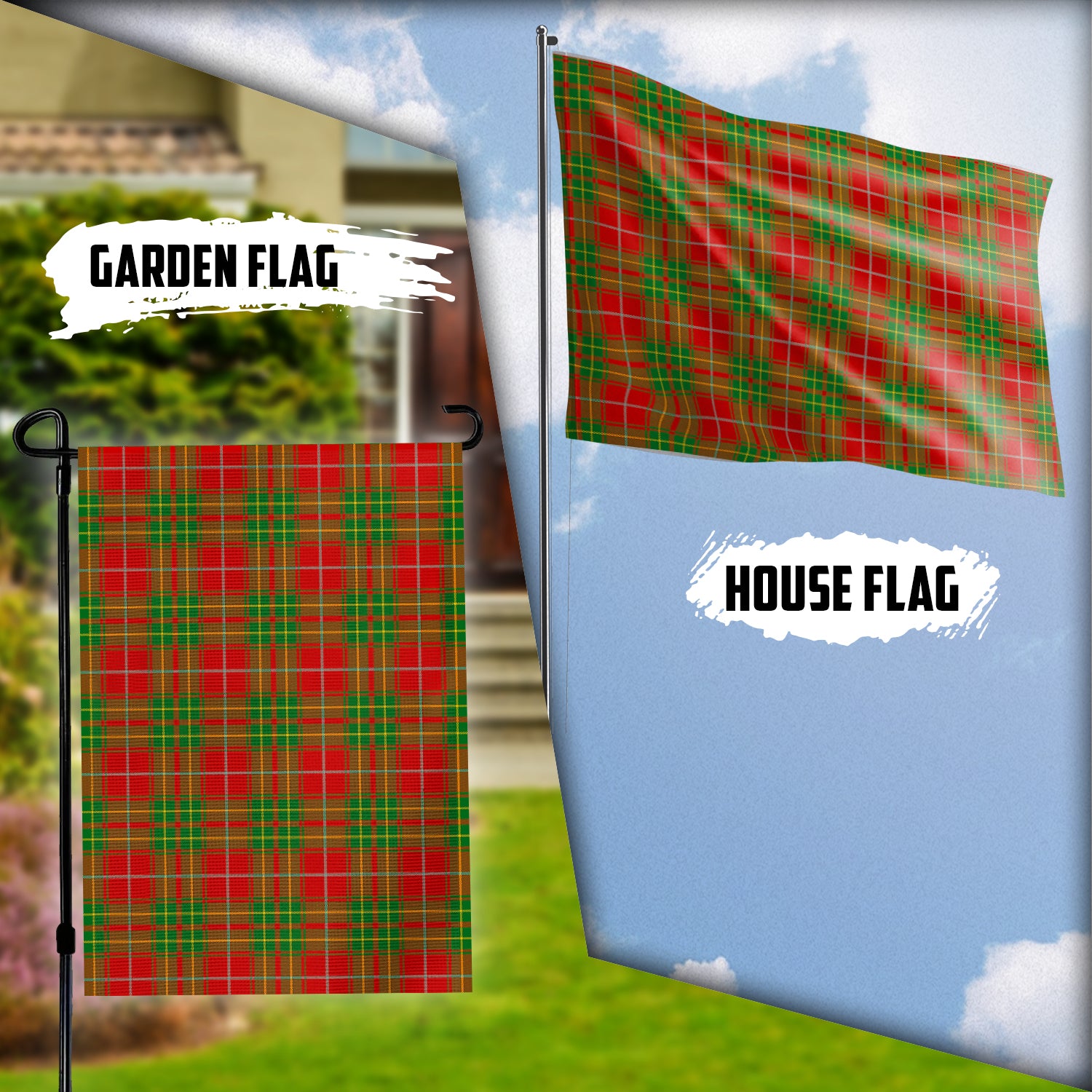 Burnett Tartan Flag Garden Flag (Vertical) - Tartan Vibes Clothing