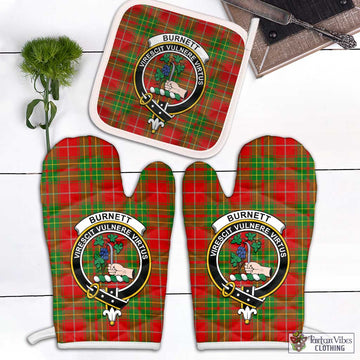 Burnett Tartan Combo Oven Mitt & Pot-Holder with Family Crest