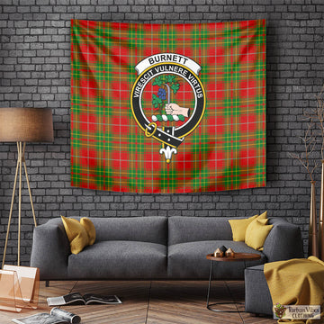 Burnett Ancient Tartan Tapestry Wall Hanging and Home Decor for Room with Family Crest
