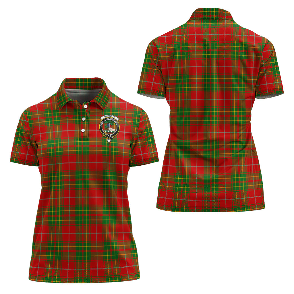 Burnett Tartan Polo Shirt with Family Crest For Women Women - Tartan Vibes Clothing