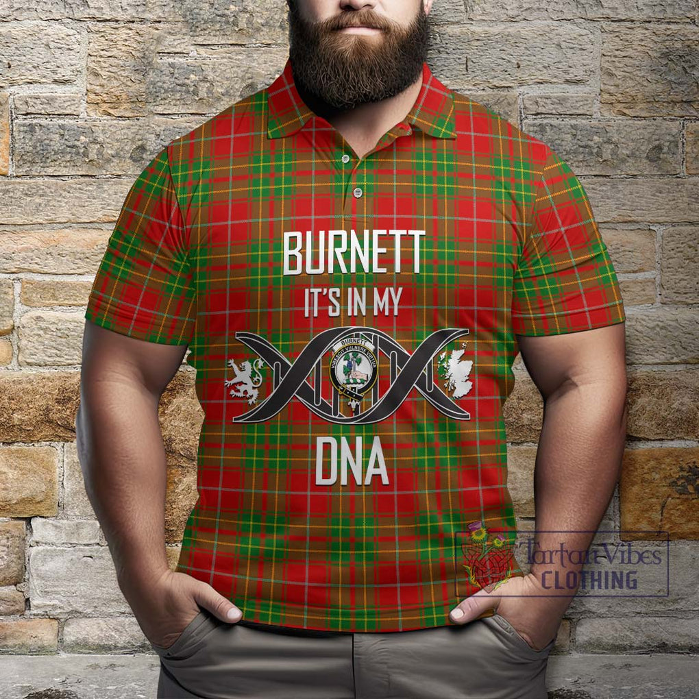 Burnett Tartan Polo Shirt with Family Crest DNA In Me Style Kid - Tartanvibesclothing Shop