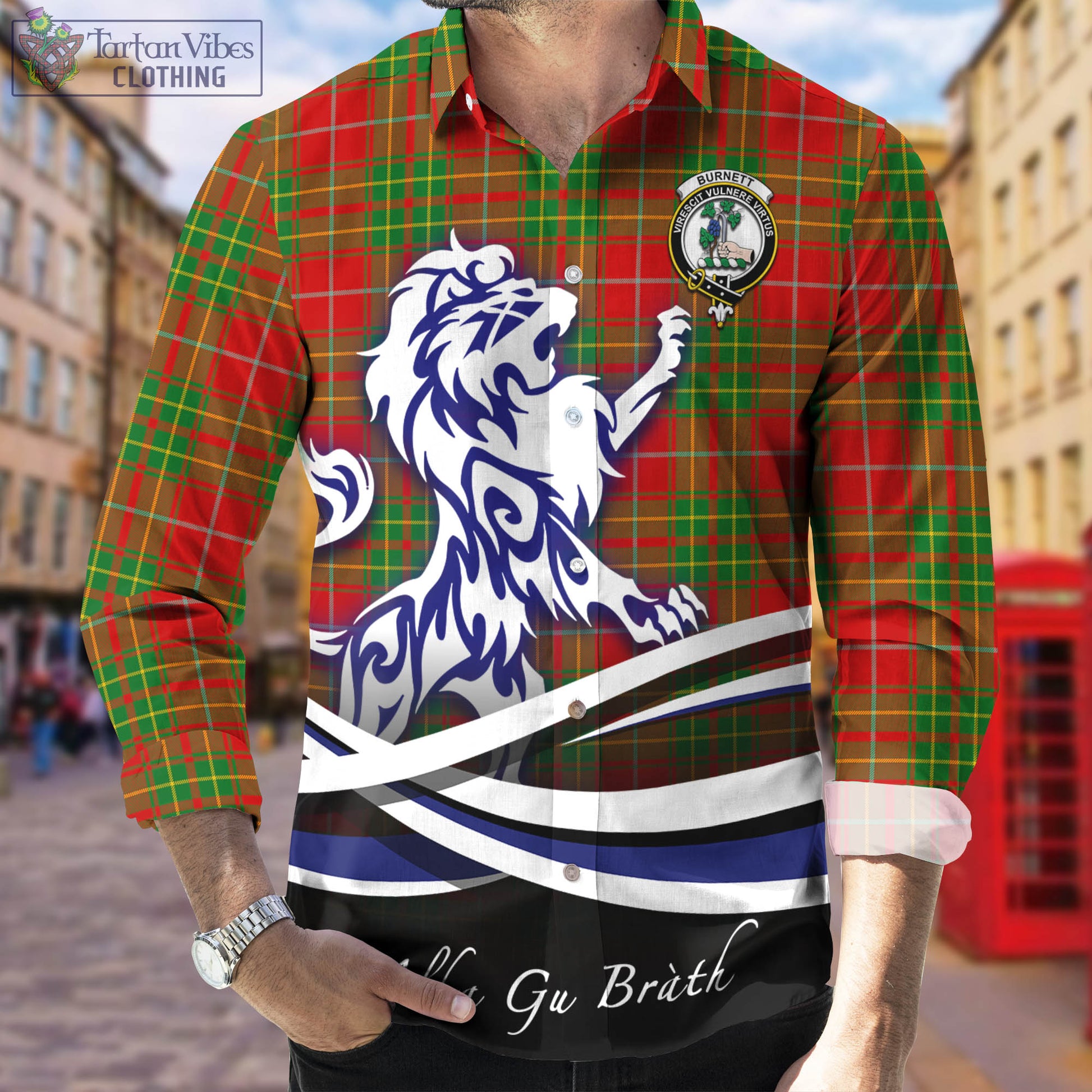 burnett-ancient-tartan-long-sleeve-button-up-shirt-with-alba-gu-brath-regal-lion-emblem