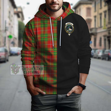 Burnett Tartan Hoodie with Family Crest and Half Of Me Style