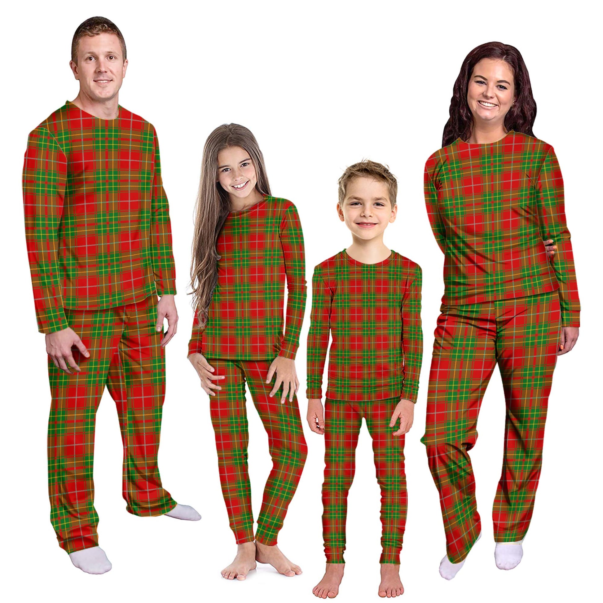 Burnett Ancient Tartan Pajamas Family Set - Tartanvibesclothing