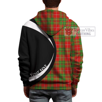 Burnett Tartan Hoodie with Family Crest Circle Style