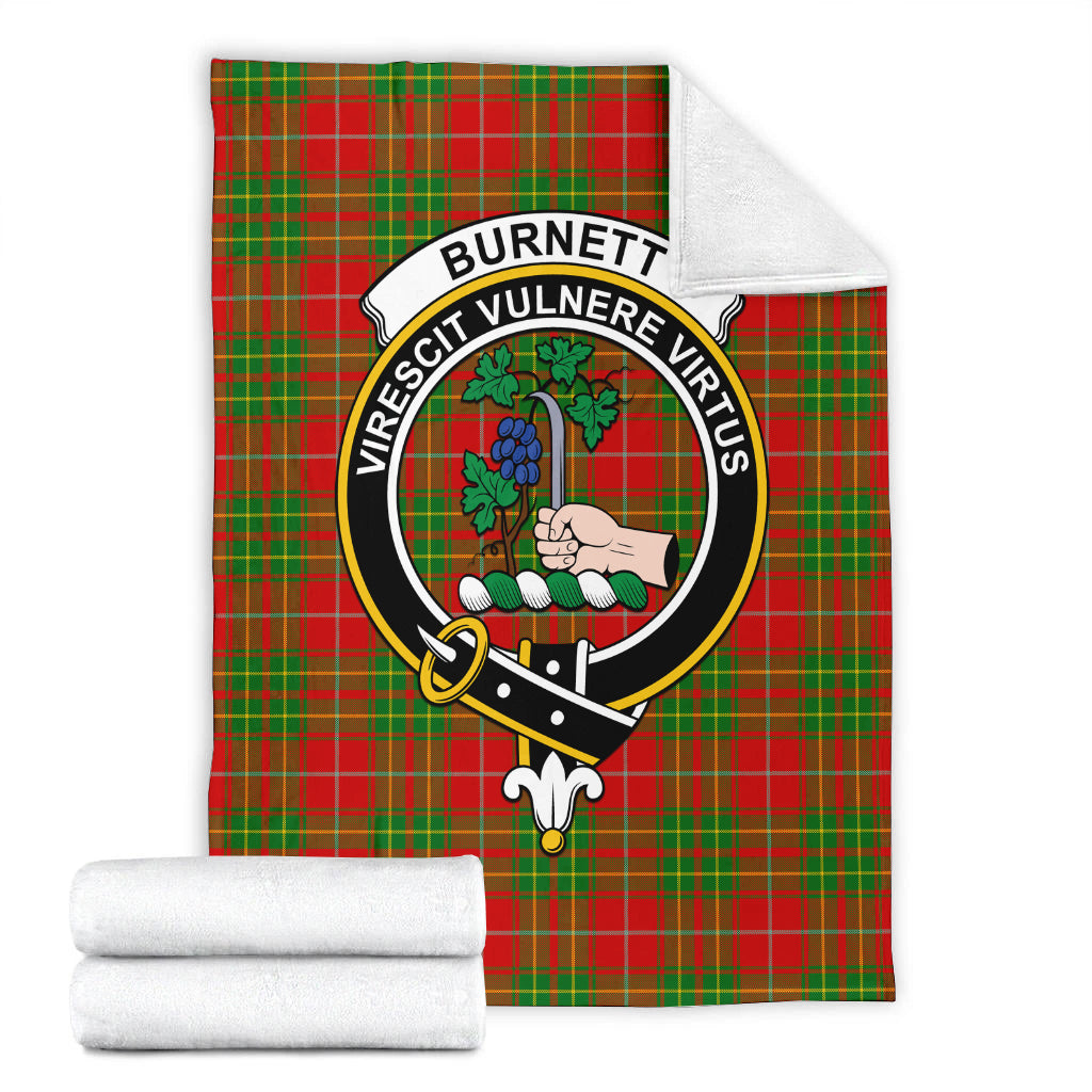 Burnett Tartan Blanket with Family Crest - Tartan Vibes Clothing