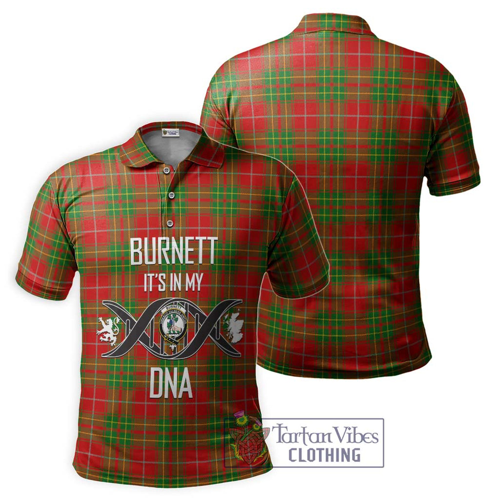 Burnett Tartan Polo Shirt with Family Crest DNA In Me Style - Tartanvibesclothing Shop