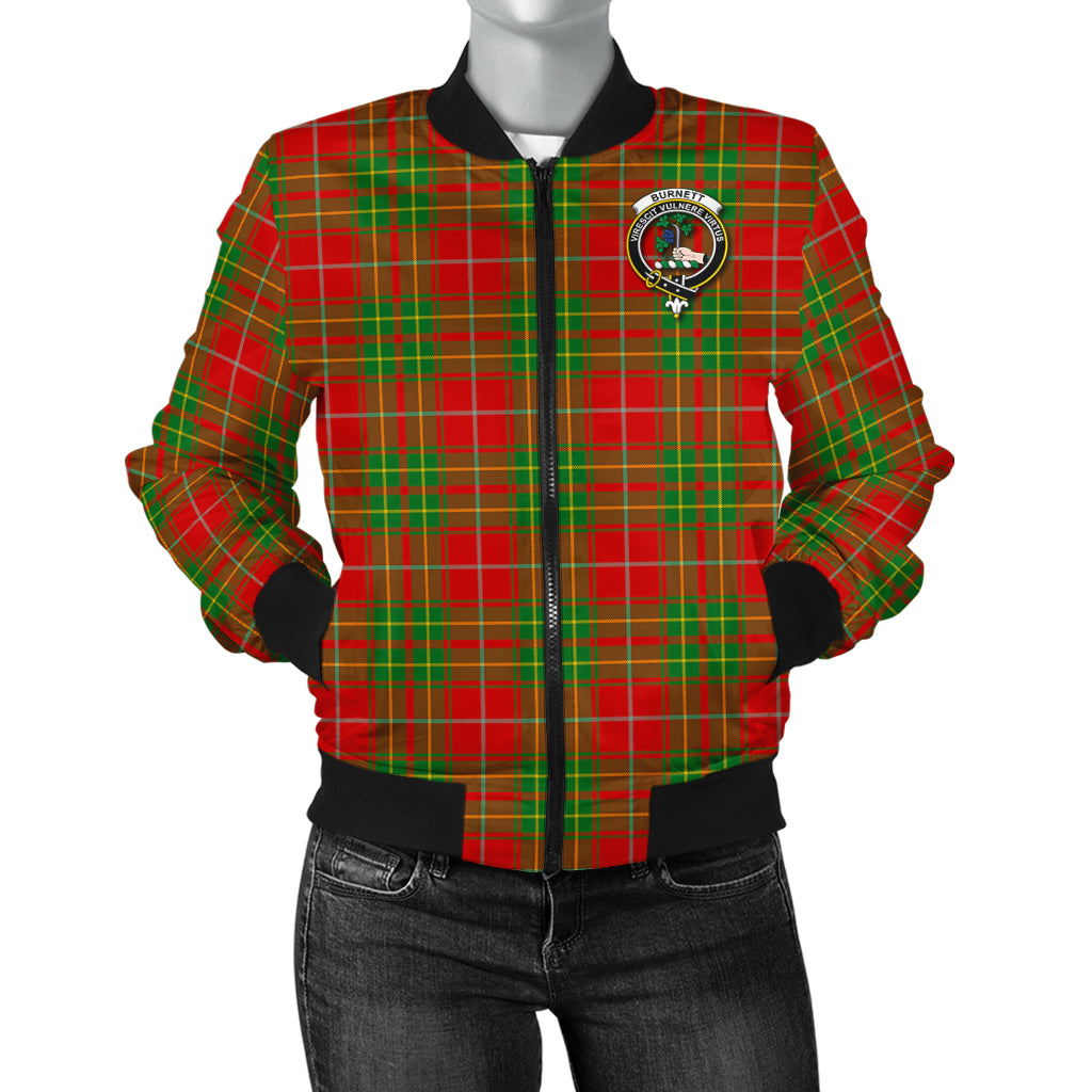 Burnett Ancient Tartan Bomber Jacket with Family Crest