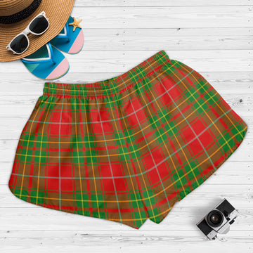 Burnett Tartan Womens Shorts with Family Crest