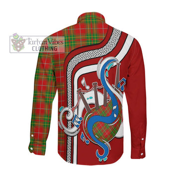 Burnett Tartan Long Sleeve Button Shirt with Epic Bagpipe Style