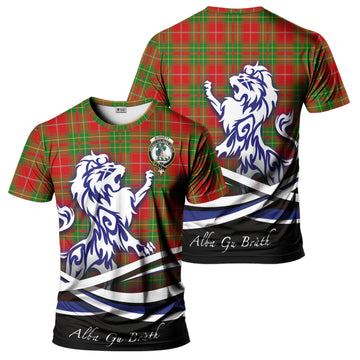 Burnett Ancient Tartan T-Shirt with Alba Gu Brath Regal Lion Emblem