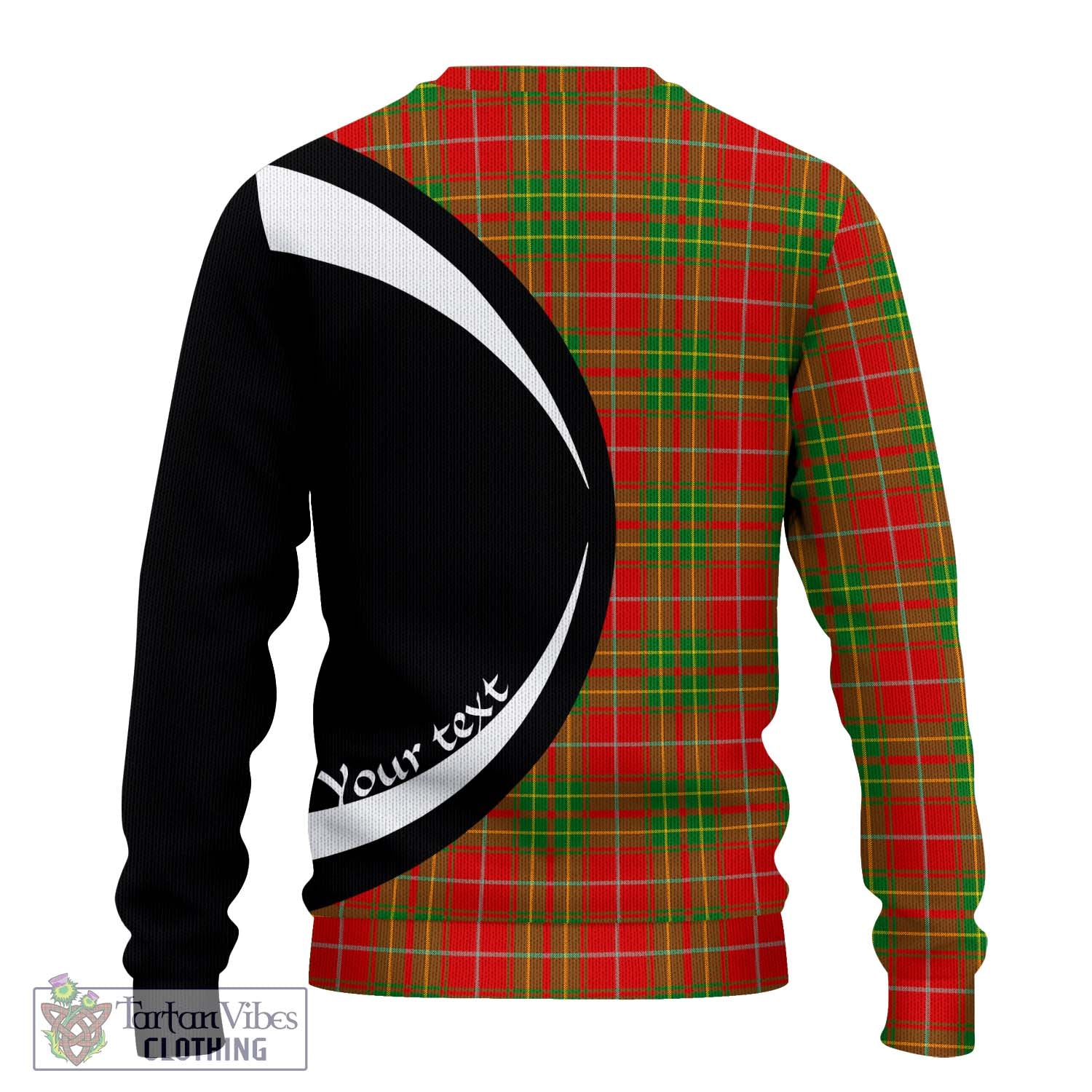 Burnett Tartan Ugly Sweater with Family Crest Circle Style - Tartan Vibes Clothing