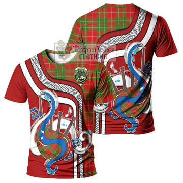 Burnett Tartan T-Shirt with Epic Bagpipe Style