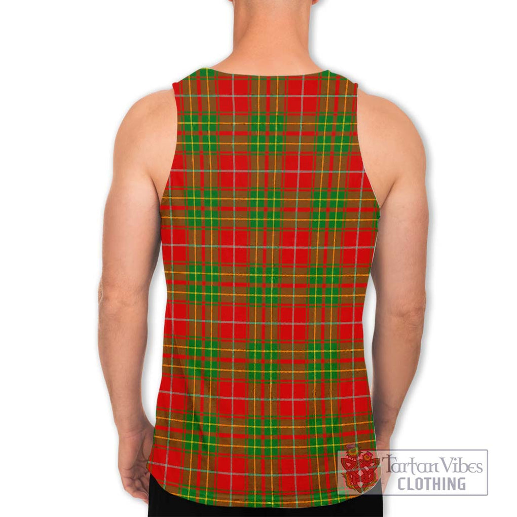 Burnett Tartan Men's Tank Top with Family Crest DNA In Me Style - Tartanvibesclothing Shop